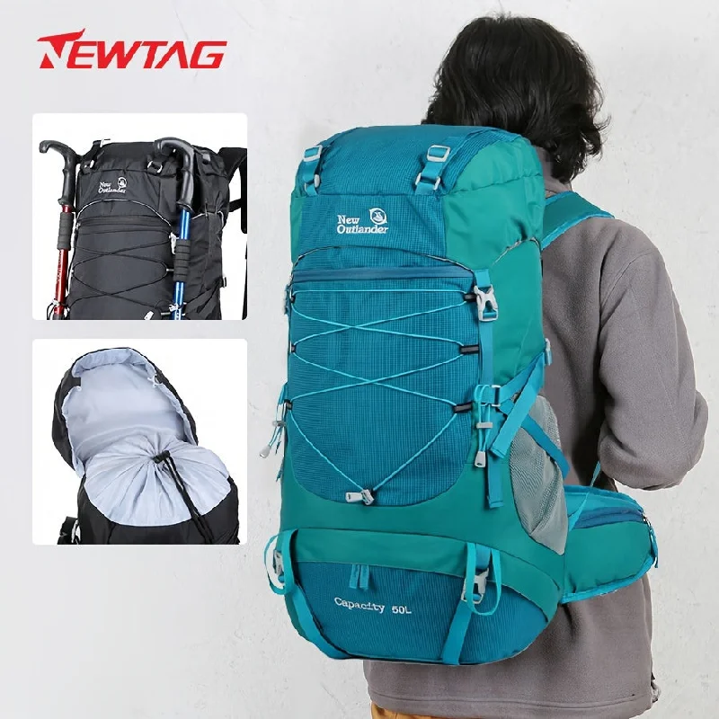 Waterproof luggage covers for protection against rain on outdoor trips13.21gal Multifunctional Hiking Backpack With Rain Cover, Durable Nylon Storage Bag, Portable Waterproof Sports Bag For Outdoor Travel, Hiking, Camping And Mountaineering