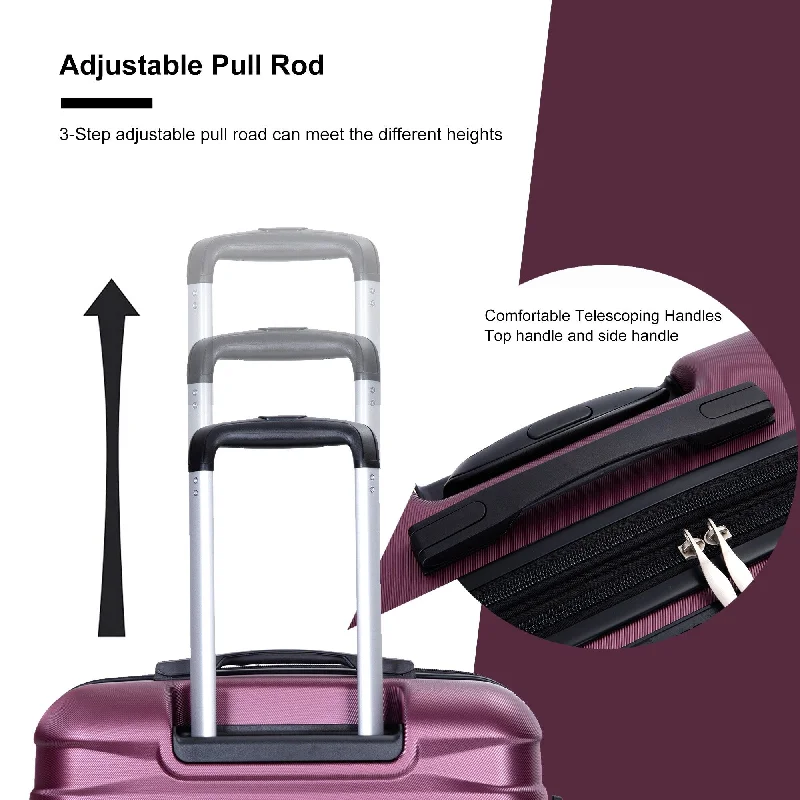 Travel document holders with multiple slots for passports and tickets21/25/29"Luggage Expandable Suitcase 3 Piece Set, WINE RED Travel document holders with multiple slots for passports and tickets21/25/29"Luggage Expandable Suitcase 3 Piece Set, WINE RED