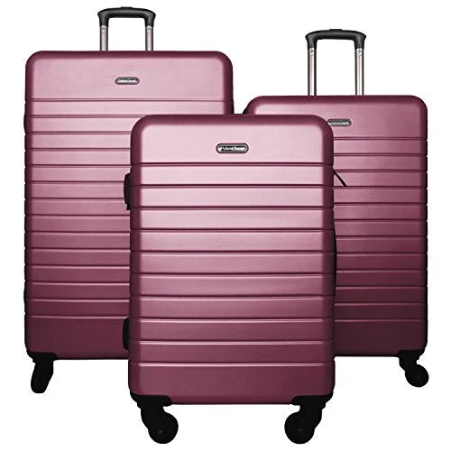Portable shoe bags to keep footwear separate in suitcases3 Pc Luggage Set Durable Lightweight Spinner Suitecase Lug3 Sk0040 Purple