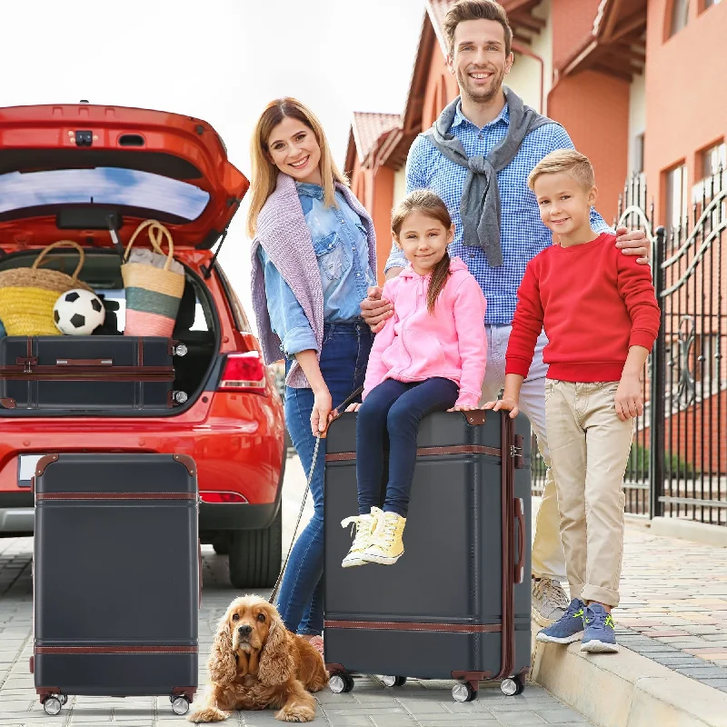 Travel backpack rain covers made of durable nylon material4 Pcs 20"+24"+28" Luggages and Cosmetic Case Spinner Suitcase, Black Travel backpack rain covers made of durable nylon material4 Pcs 20"+24"+28" Luggages and Cosmetic Case Spinner Suitcase, Black