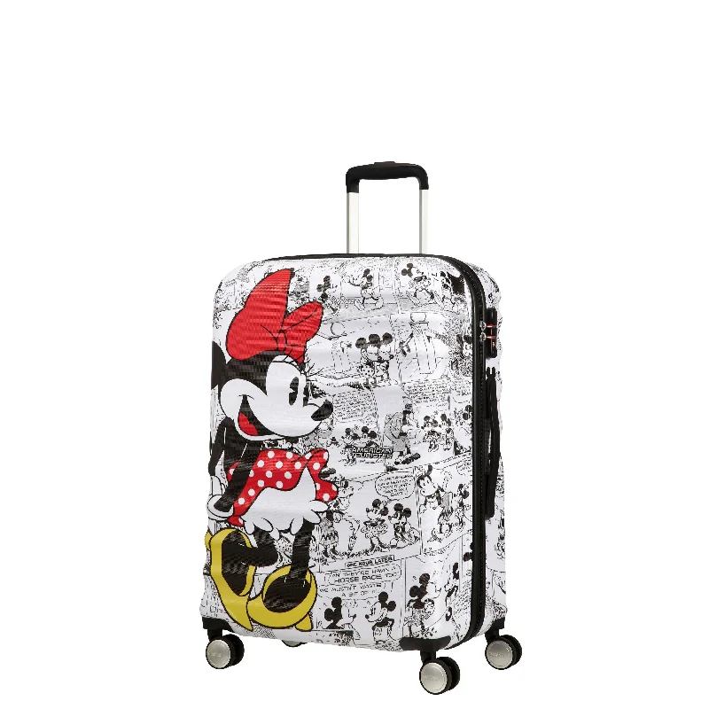 Lightweight luggage tags with personalized names and contact info for easy identificationAmerican Tourister Disney Wavebreaker Spinner Medium Luggage - Minnie Comics White Lightweight luggage tags with personalized names and contact info for easy identificationAmerican Tourister Disney Wavebreaker Spinner Medium Luggage - Minnie Comics White