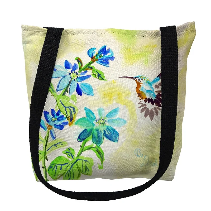 Travel document holders with multiple slots for passports and ticketsAqua Hummingbird Small Tote Bag 13x13