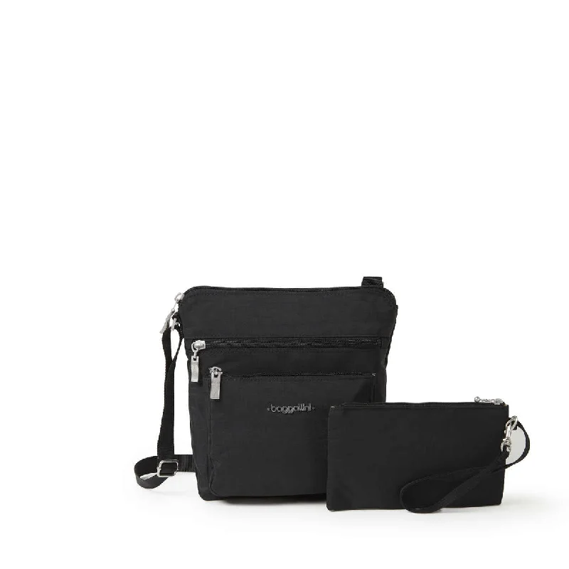 Anti - theft RFID blocking travel wallet for safe money and card storageBaggallini Pocket Crossbody w/RFID POC879