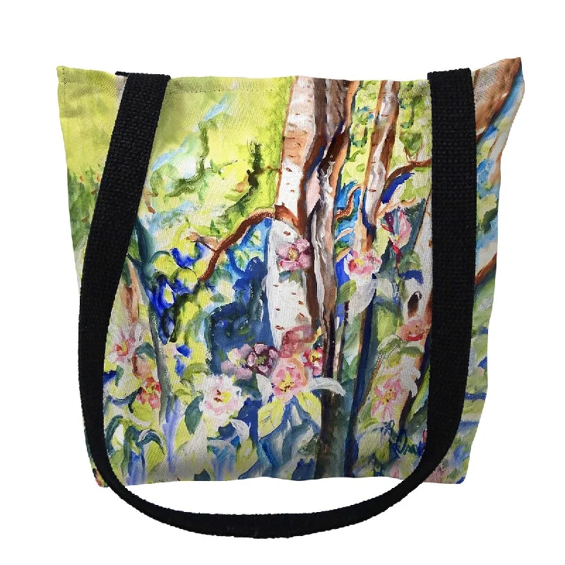 Charging station travel adapters with multiple USB ports for powering devices on the goBirch Tree Wood Small Tote Bag 13x13