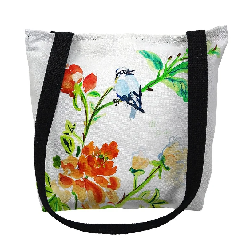 Luggage scales with digital display for accurate weight measurement at homeBlue Bird & Flowers Small Tote Bag 13x13