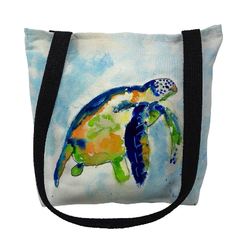 Hanging toiletry bags with multiple compartments for bathroom essentialsBlue Sea Turtle Small Tote Bag 13x13