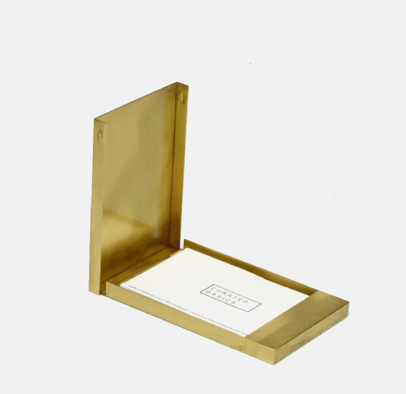 Travel backpack rain covers made of durable nylon materialCurated Basics Brass Business Card Case