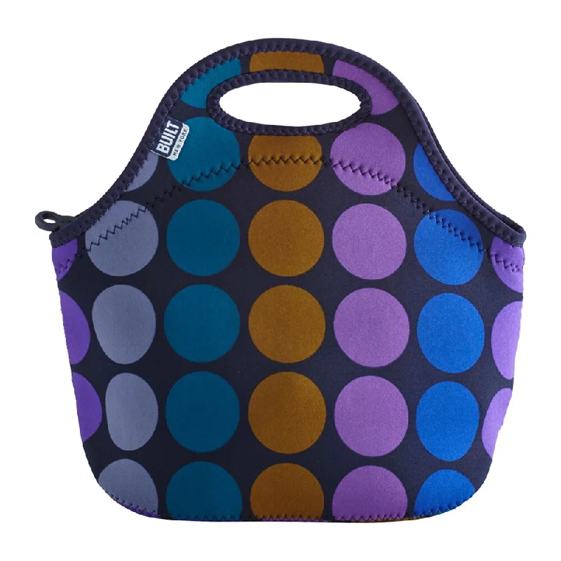 Anti - theft RFID blocking travel wallet for safe money and card storageBUILT Gourmet To Go Lunch Tote Plum Dot