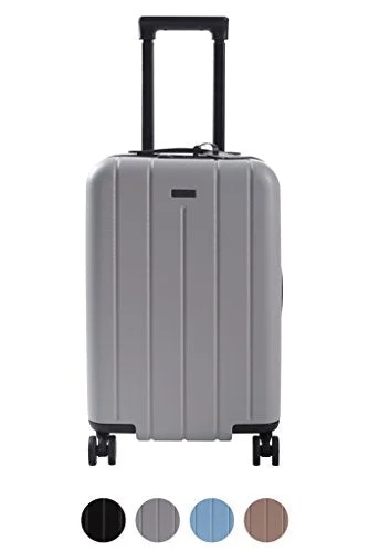 Travel document holders with multiple slots for passports and ticketsCarry On Luggage Lightweight Suitcase Spinner (Grey)