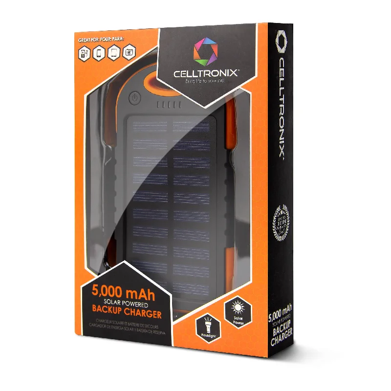 Earplugs and eye masks set for a good sleep during long - haul flightsCloudz - Celltronix 5,000 mAh Solar & Cable Portable Cell Charger- $27.99