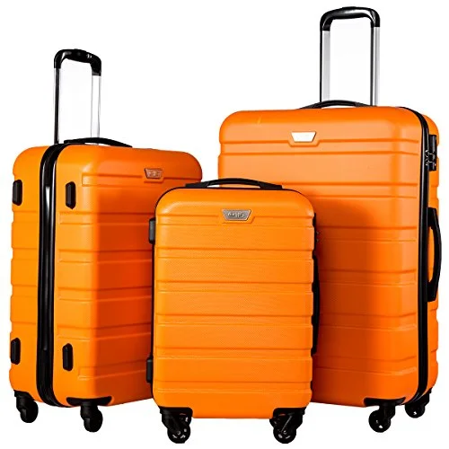 Lightweight luggage tags with personalized names and contact info for easy identificationCoolife Luggage 3 Piece Set Spinner Trolley Suitcase Hard Shell Lightweight Carried On Trunk 20Inch