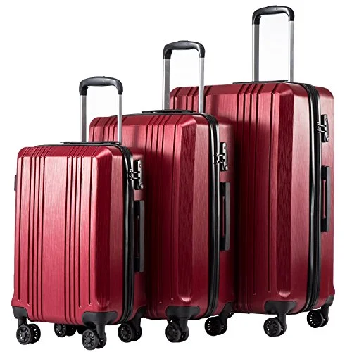 Charging station travel adapters with multiple USB ports for powering devices on the goCoolife Luggage Expandable Suitcase 3 Piece Set With Tsa Lock Spinner 20In24In28In (Wine Red4)
