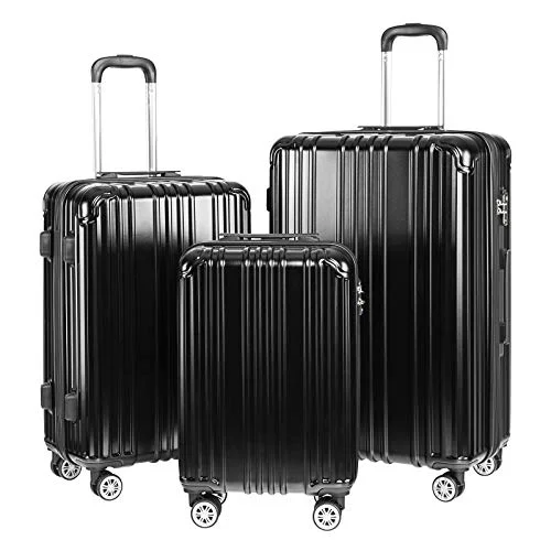 Luggage scales with digital display for accurate weight measurement at homeCOOLIFE Luggage Expandable Suitcase PC+ABS 3 Piece Set with TSA Lock Spinner Carry on 20in24in28in(Black, 3 piece set) Luggage scales with digital display for accurate weight measurement at homeCOOLIFE Luggage Expandable Suitcase PC+ABS 3 Piece Set with TSA Lock Spinner Carry on 20in24in28in(Black, 3 piece set)