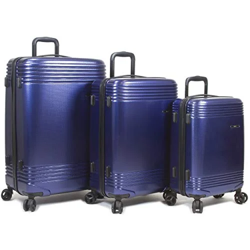 Charging station travel adapters with multiple USB ports for powering devices on the goDejuno Oracle Hardside 3-Piece Spinner Luggage Set With TSA Lock, Blue Charging station travel adapters with multiple USB ports for powering devices on the goDejuno Oracle Hardside 3-Piece Spinner Luggage Set With TSA Lock, Blue