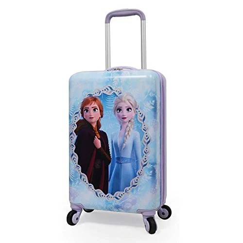 Disney Frozen II Anna Elsa Luggage Hard Side Tween Spinner Rolling Suitcase for Kids Carry-On Travel Trolley - 20 Inch Disney Frozen II Anna Elsa Luggage Hard Side Tween Spinner Rolling Suitcase for Kids Carry-On Travel Trolley - 20 Inch