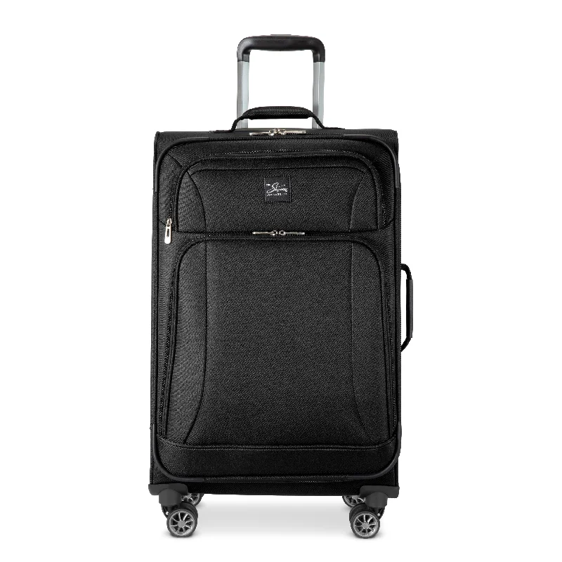 Charging station travel adapters with multiple USB ports for powering devices on the goEpic Softside Medium Checked Luggage