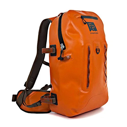 Luggage straps with buckle closures to secure overstuffed bagsFishpond Thunderhead Submersible Backpack, Cutthroat Orange