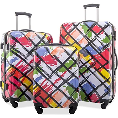 Flieks Graphic Print Luggage Set 3 Piece ABS + PC Spinner Travel Suitcase (Watercolor Painting) Flieks Graphic Print Luggage Set 3 Piece ABS + PC Spinner Travel Suitcase (Watercolor Painting)