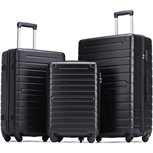 Flieks Luggage Sets 3 Piece Spinner Suitcase Lightweight 20 24 28 inch (Classic Black) Flieks Luggage Sets 3 Piece Spinner Suitcase Lightweight 20 24 28 inch (Classic Black)
