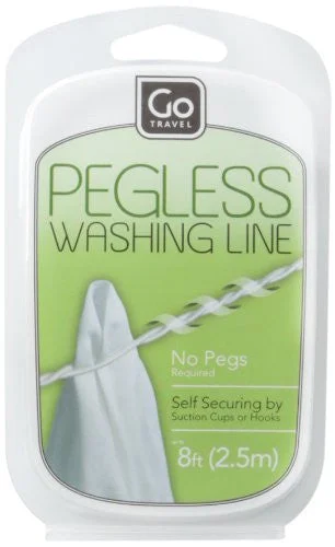 Charging station travel adapters with multiple USB ports for powering devices on the goGo Travel Pegless Wash Line