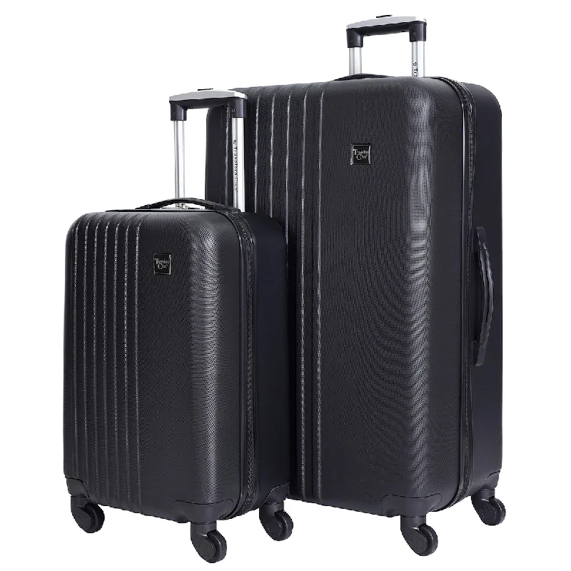 Hardside Spinner Luggage, Black, 2-Piece Set (20/28)