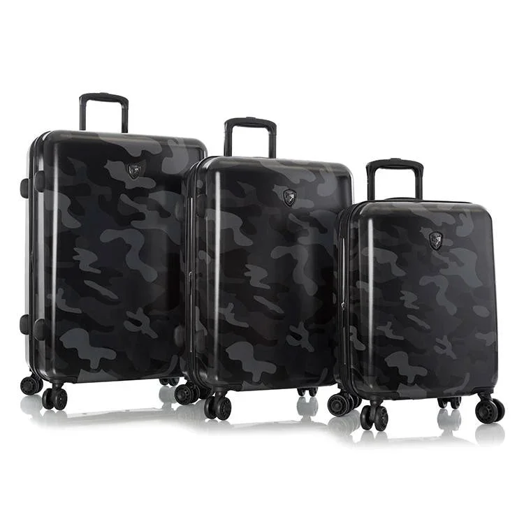 Neck pillows with memory foam for comfortable in - flight or car ridesHeys Black Camo Fashion Spinner 3 Piece Set Neck pillows with memory foam for comfortable in - flight or car ridesHeys Black Camo Fashion Spinner 3 Piece Set
