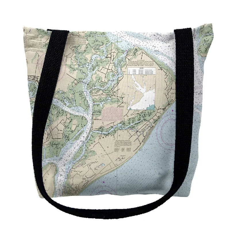 Waterproof luggage covers for protection against rain on outdoor tripsHilton Head, SC Nautical Map Medium Tote Bag 16x16 - 16 inches x 16 inches