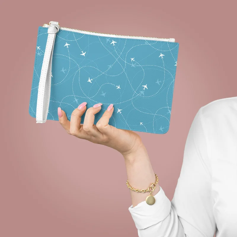 LFO - Luggage Factory - Planes Trails Clutch Bag