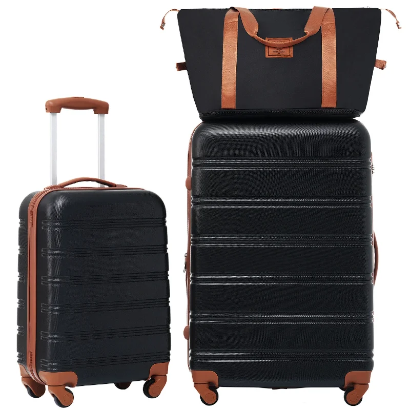 Travel document holders with multiple slots for passports and ticketsLightweight Hardshell Luggage Sets 20"/ 28"/ Bag Suitcase, Black Brown Travel document holders with multiple slots for passports and ticketsLightweight Hardshell Luggage Sets 20"/ 28"/ Bag Suitcase, Black Brown