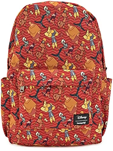 Loungefly x Disney Emperor's New Groove Character Print Nylon Backpack (Red Multi, One Size) Loungefly x Disney Emperor's New Groove Character Print Nylon Backpack (Red Multi, One Size)