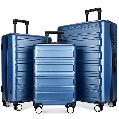 Compression packing bags to save space in travel backpacksLuggage Sets, SHOWKOO 3 Piece Polycarbonate Durable Hardshell & Lightweight Suitcase Double Wheels TSA Lock City Fashion Blue 20in24in28in Compression packing bags to save space in travel backpacksLuggage Sets, SHOWKOO 3 Piece Polycarbonate Durable Hardshell & Lightweight Suitcase Double Wheels TSA Lock City Fashion Blue 20in24in28in