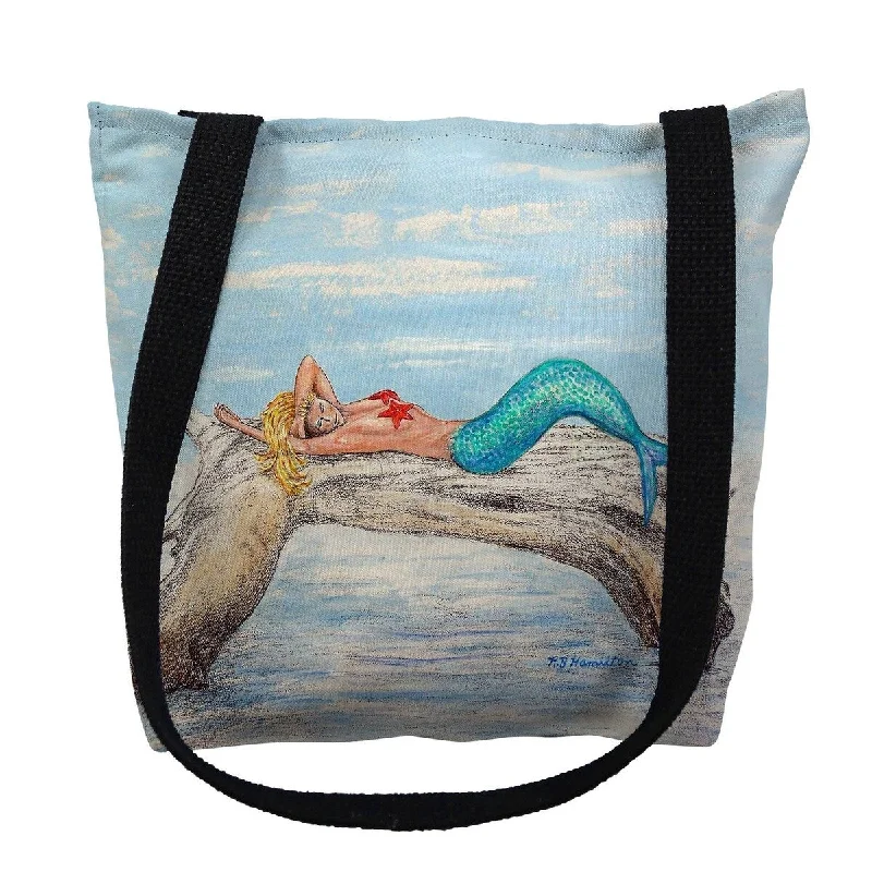 Portable shoe bags to keep footwear separate in suitcasesMermaid on Log Left Small Tote Bag 13x13