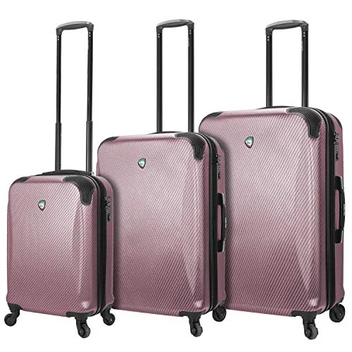Leather luggage handles for a comfortable and stylish gripMia Toro Italy Gaeta Hard Side Spinner Luggage 3 Piece Set, Burgundy Leather luggage handles for a comfortable and stylish gripMia Toro Italy Gaeta Hard Side Spinner Luggage 3 Piece Set, Burgundy