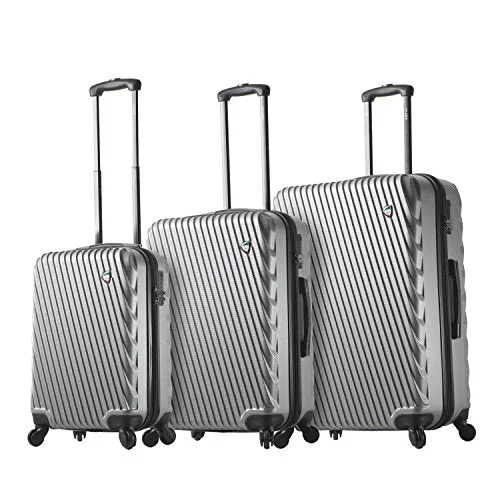 Magnetic luggage labels that can be easily changed or removedMia Toro Italy Roulgatti Hardside Spinner Luggage 3pc Set,Silver Magnetic luggage labels that can be easily changed or removedMia Toro Italy Roulgatti Hardside Spinner Luggage 3pc Set,Silver