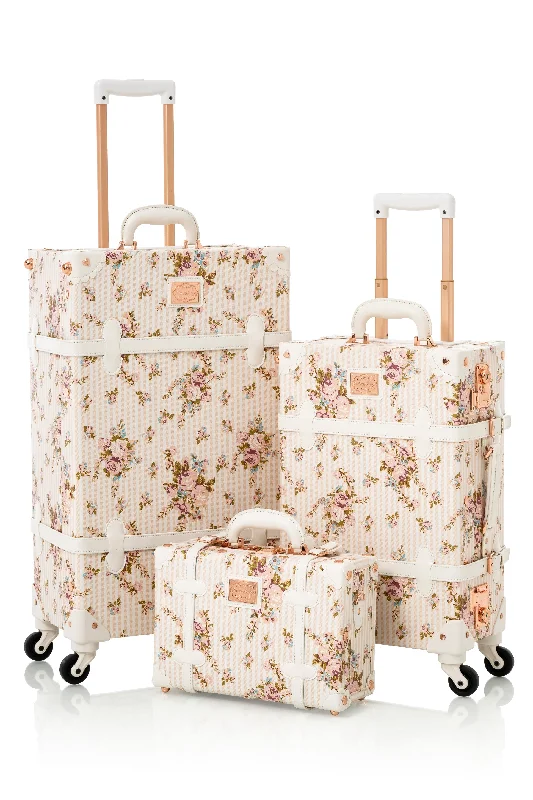Travel backpack rain covers made of durable nylon materialWildFloral 3 Pieces Luggage Set - Beige Floral's Travel backpack rain covers made of durable nylon materialWildFloral 3 Pieces Luggage Set - Beige Floral's