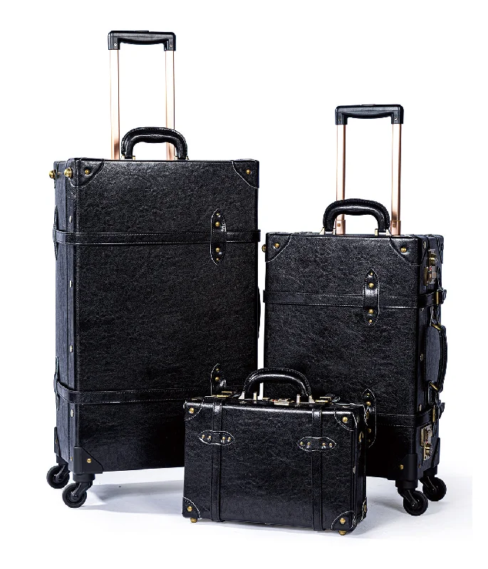 Leather luggage handles for a comfortable and stylish gripMinimalism 3 Pieces Set - Gentle Black's Leather luggage handles for a comfortable and stylish gripMinimalism 3 Pieces Set - Gentle Black's
