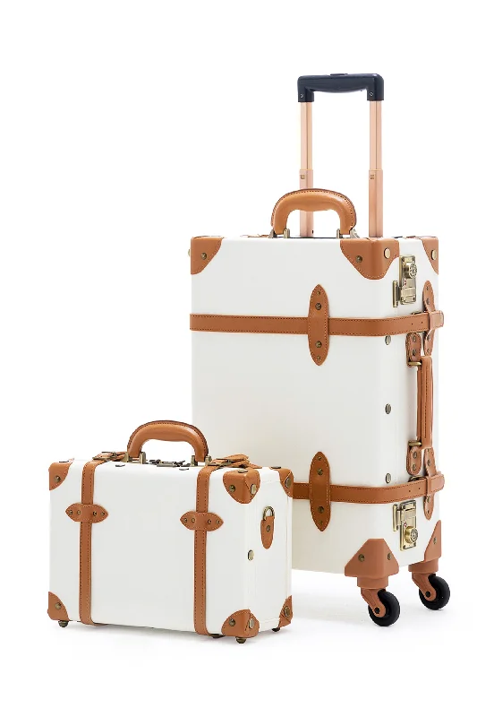 Earplugs and eye masks set for a good sleep during long - haul flightsMinimalism 2 Pieces Luggage Set - Pearl White's
