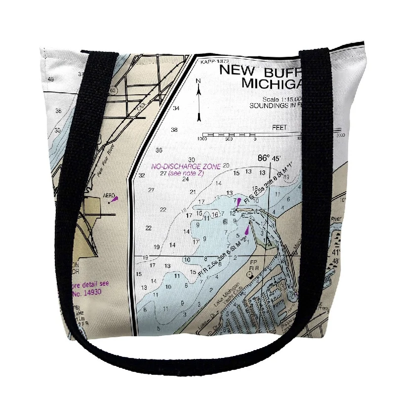 TSA-approved combination locks for luggage security during international travelNew Buffalo, MI Nautical Map Medium Tote Bag 16x16 - 16 inches x 16 inches