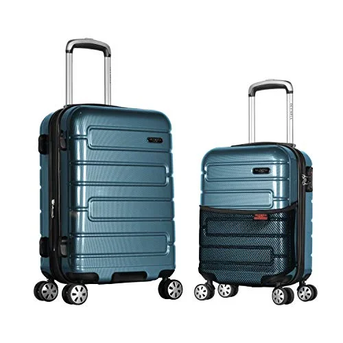 Olympia Nema 2-Piece Pc Hardcase Carry-on Set W/TSA Lock, Teal