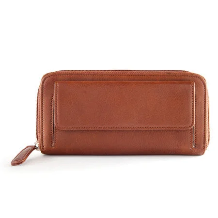 Leather luggage handles for a comfortable and stylish gripOsgoode Marley RFID Zip-Around Clutch Wallet