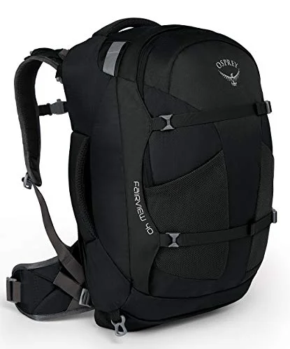 Magnetic luggage labels that can be easily changed or removedOsprey Packs Fairview 40 Women's Travel Backpack, Black, X-Small/Small Magnetic luggage labels that can be easily changed or removedOsprey Packs Fairview 40 Women's Travel Backpack, Black, X-Small/Small