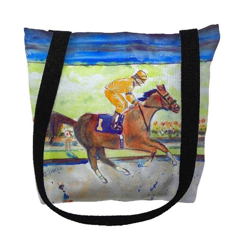 Racing Horse Gold Small Tote Bag 13x13