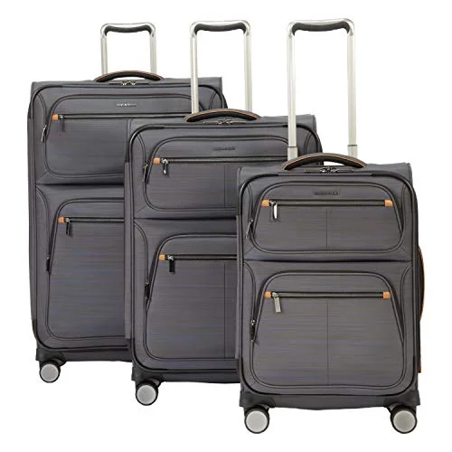 Lightweight luggage tags with personalized names and contact info for easy identificationRicardo Montecito 3-Piece Softside Luggage Set Grey with FREE Travel Kit Lightweight luggage tags with personalized names and contact info for easy identificationRicardo Montecito 3-Piece Softside Luggage Set Grey with FREE Travel Kit