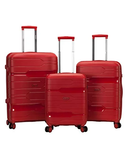 Travel document holders with multiple slots for passports and ticketsRockland Linear 3-Piece Hardside Spinner Wheel Luggage Set, Red, (19/23/27)