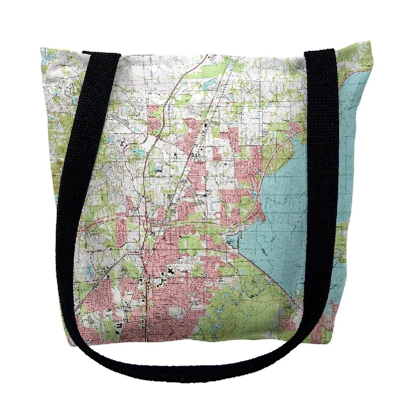 Ross Barnett Reservoir, Pearl River, MS Nautical Map Medium Tote Bag 16x16 - 16 inches x 16 inches Ross Barnett Reservoir, Pearl River, MS Nautical Map Medium Tote Bag 16x16 - 16 inches x 16 inches