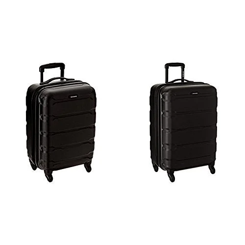 Magnetic luggage labels that can be easily changed or removedSamsonite Omni PC Hardside Spinner Set (20"/24"), Black