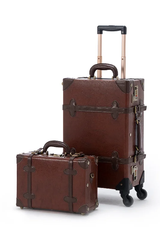 Magnetic luggage labels that can be easily changed or removedSarahFace 2 Pieces Luggage Set - Brown's Magnetic luggage labels that can be easily changed or removedSarahFace 2 Pieces Luggage Set - Brown's