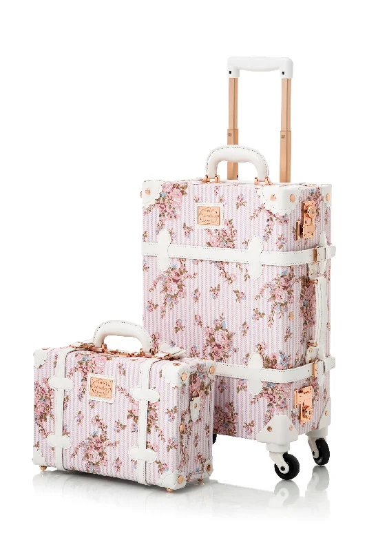 Lightweight luggage tags with personalized names and contact info for easy identificationWildFloral 2 Pieces Luggage Set - Pink Floral's