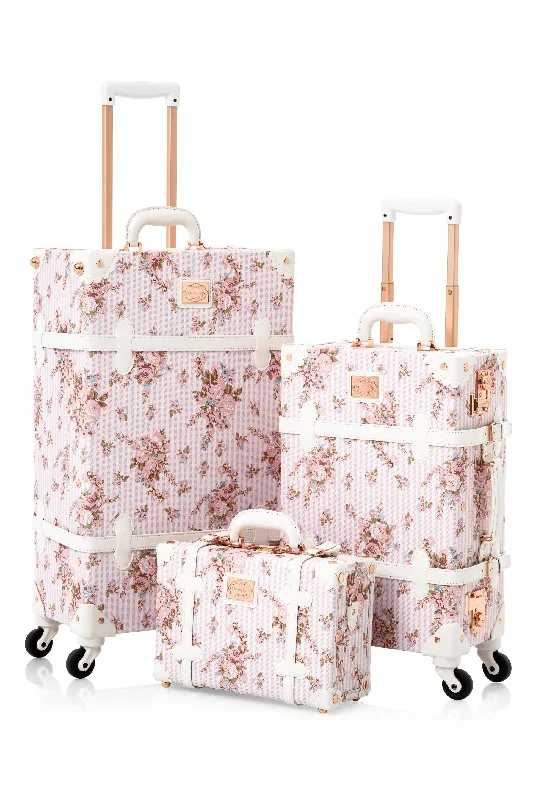 Compression packing bags to save space in travel backpacksWildFloral 3 Pieces Luggage Set - Pink Floral's Compression packing bags to save space in travel backpacksWildFloral 3 Pieces Luggage Set - Pink Floral's