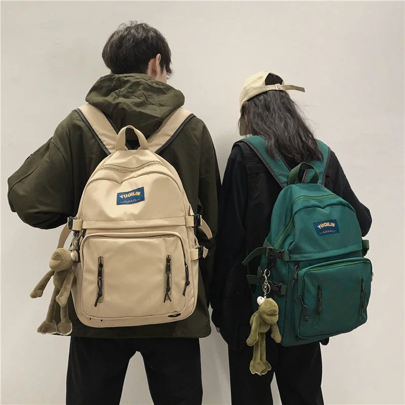 Leather luggage handles for a comfortable and stylish gripSchool bag male Korean version of high school college students take a shoulder bag female 2020 new couple big capacity computer backpack tide